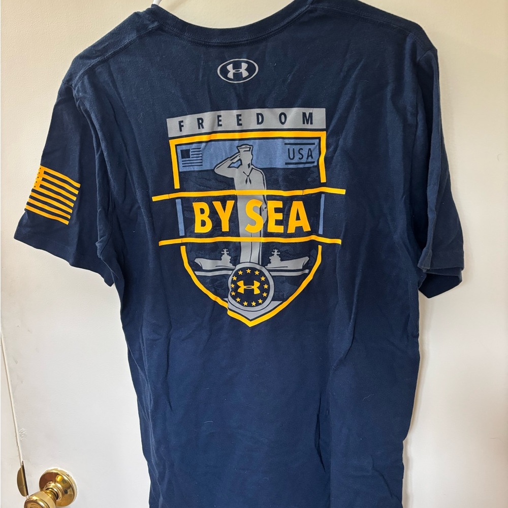 Under Armour Men's Blue Freedom By Sea T-Shirt